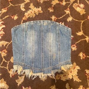 Afterhours Denim Strapless Top